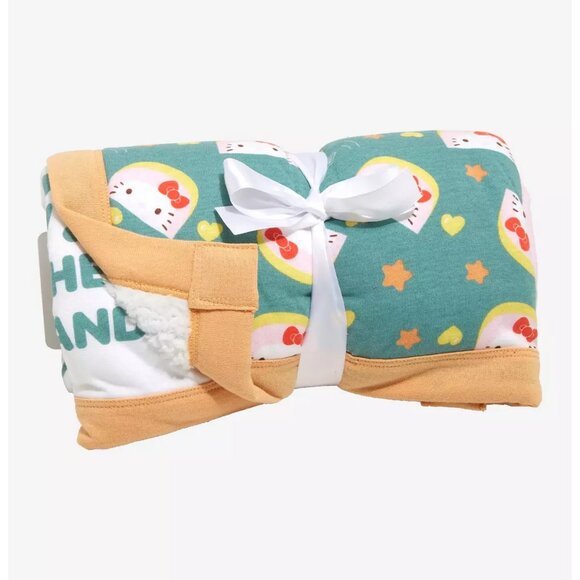Sanrio Hello Kitty & Friends Bento Box Themed Quilted Baby Blanket [NWT] - Picture 2 of 2